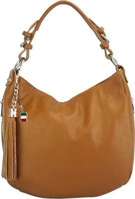 Produktbild von Florence Leder Tasche Schultertasche Shopper tan braun OTF134N