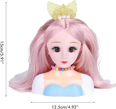 Image de 25 pièces poupées de coiffure et de maquillage, modèle de coiffure, tête de poupée, jeu, jouets, accessoires pour filles et enfants
