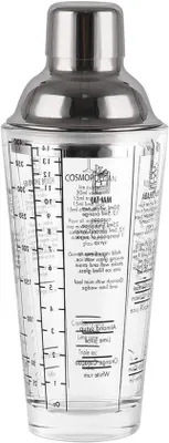 Image de Shaker à cocktails en acier inoxydable, 400 ml, avec passoire, idéal pour préparer des cocktails et des boissons, accessoire de bar pour un usage domestique