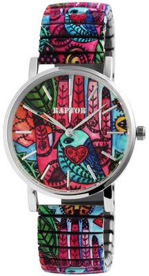 Produktbild von Raptor Damenarmbanduhr "Colorful Edition" mit Zugband