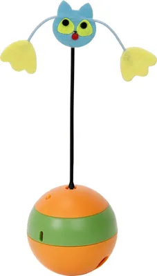 Produktbild von Dehner Katzenspielzeug Wobbler mit Laserpunkt, Ø 8.5 cm, Höhe 22.5 cm, Kunststoff, mehrfarbig