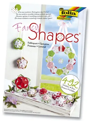 Image de Folia 25009 Kit de bricolage Fancy Shapes - système d'assemblage modulaire, 492 disques en papier