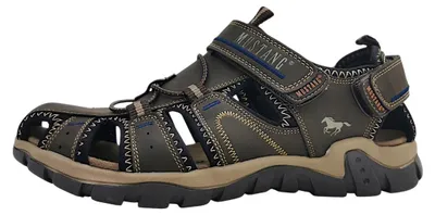 Image de Sandales pour hommes Mustang, couleur marron, style décontracté