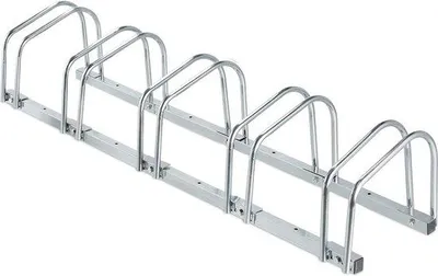 Produktbild von Famanu Fahrradständer für 5 Fahrräder - Metall - Silber