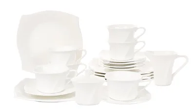 Produktbild von Retsch Arzberg Porzellan Frühstücks- & Kaffeeservice 20-teilig – Creme-Weiß