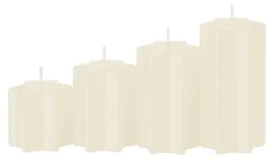 Produktbild von Sternkerzen Elfenbein 60 x Ø 60 mm, 4 Stück