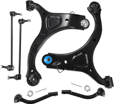 Produktbild von 6-teiliges Set vordere untere Querlenker und Stabilisatorstangen für Hyundai Santa Fe