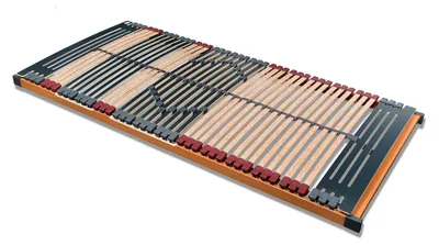 Produktbild von 7-Zonen Lattenrost Rhodos® NV | 44 Leisten | Triokautschukkappen | Querholme aus 100% massivem Buchenholz | Mittelgurt | fertig montiert | | 90 x 200 cm