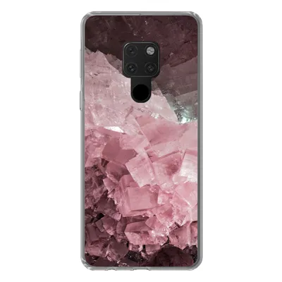 Produktbild von MuchoWow® Handyhülle Schutzhülle Hülle für Huawei P40 Lite Naturstein - Rosa - Kristall Silikon Softcase Handy Hülle - Handy
