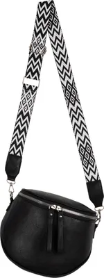 Produktbild von Bauchtasche Umhängetasche Crossbody-Bag Hüfttasche Kunstleder Italy-Design BLACK