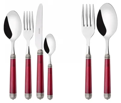 Imagen del producto de DORICO. Juego de cubiertos de plata envejecida, set de 50 piezas, caja tipo "Gallery", marca Casa Bugatti