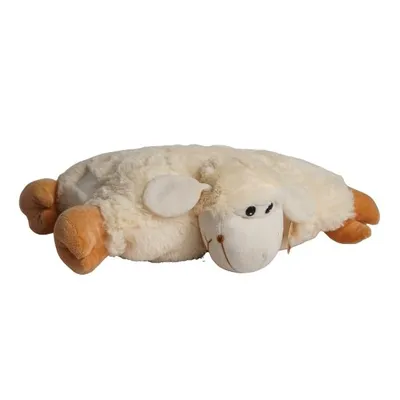 Produktbild von 2 in 1 Plüschtier Kissen Schaf mit Klettverschluss Kuscheltier 36cm
