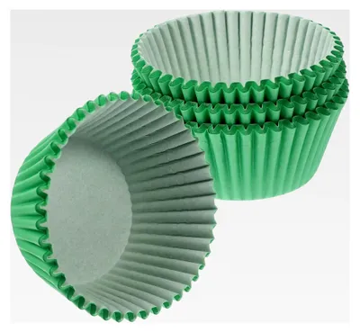 Produktbild von 100 Stück Grüne Papier Muffinförmchen Hitzebeständige Cupcake Backförmchen Fettabweisende Kuchenpapierförmchen für Feiern