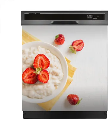 Produktbild von Magnete Dekorative 60x60 cm Küche Magnetmatte Spülmaschine - Haferflocken mit Erdbeeren