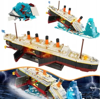 Image de Titanic : Mini-blocs de construction, 1935 pièces. Jeu de construction du navire Titanic, modèle réduit