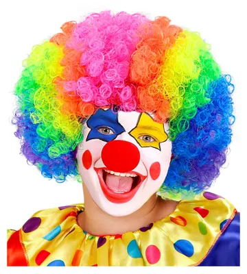 Produktbild von Clown Kinderperücke Regenbogenfarbig
