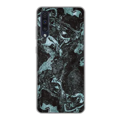 Produktbild von MuchoWow® Handyhülle Schutzhülle Hülle für Samsung Galaxy A30s Naturstein - Blau - Stein Silikon Softcase Handy Hülle - Karteninhaber