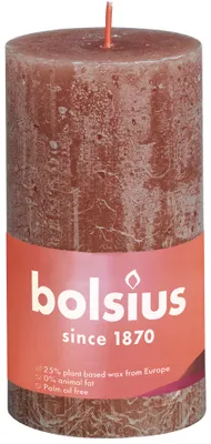 Produktbild von Bolsius Rustik Stumpenkerze Wildleder Braun 130/68mm