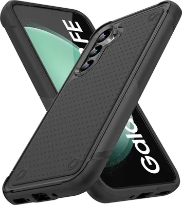 Produktbild von Für Samsung Galaxy S23 FE Hülle Militärqualität Stoßfest Hybrid 2 in 1 Hart PC Weich TPU Handyhülle Schwarz