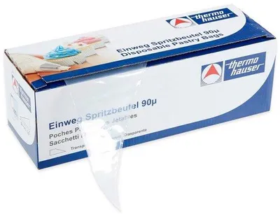Obrázek produktu pro Thermohauser cukrářské sáčky na zdobení, plastové, 100 kusů, praktické, univerzální a snadno použitelné