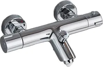 Produktbild von Waschtischarmatur, Thermostatsteuerung, Wandmontage-Design, Chrom B