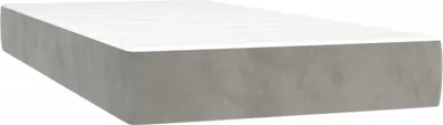 Produktbild von vidaXL Taschenfederkernmatratze Mittel Hellgrau 90x200x20 cm Samt