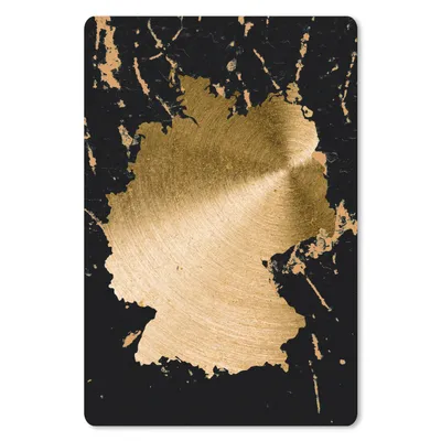Produktbild von MuchoWow® Mauspad Mousepad Karte von Europa - Deutschland - Gold 18x27 cm - Mousepads - Maus Mat - Pad - Mausunterlage