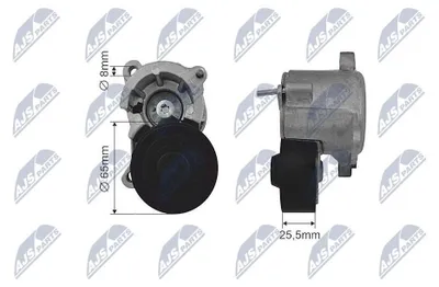 Produktbild von NTY RNK-CT-032 Spannrolle Keilrippenriemen 65mm für FIAT Ulysse (179) Scudo Kastenwagen (220) Scudo Kombi (220) ULYSSE (220) passend für PEUGEOT 307
