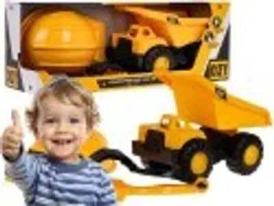Immagine prodotto di grande camioncino ribaltabile con casco e accessori auto giocattolo per bambini