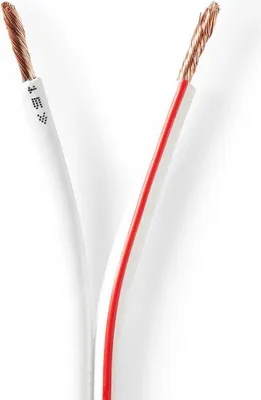 Zdjęcie produktu dla Kabel głośnikowy | 2x 2,50 mm² | CSW | 100,0 m | Okrągły | PCV | Biały | Zawinąć
