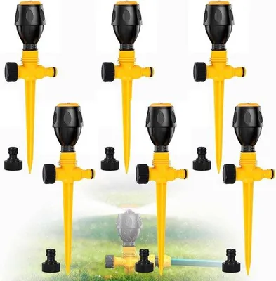 Produktbild von Famanu Sprinkler 6 Stück 360° automatische Bewässerung - Multifunktionale Gartenbewässerung