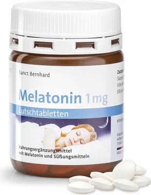 Produktbild von Sanct Bernhard Melatonin 1 mg – 120 Lutschtabletten