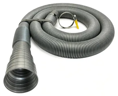 Afvoerslang 1,5 m für Waschmaschine & Spüler, PP, grau