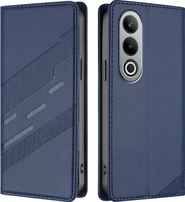Produktbild von Hülle für OnePlus Nord CE4, Kunstleder Brieftaschen Handyhülle mit Kartenfach und Standfunktion Blau