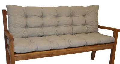 Obrázek produktu pro Polstr na zahradní lavičku 150 cm - látka tmavě béžový melír