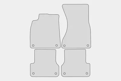 Produktbild von Premium Fußmatten passend für Audi A6 4G C7 Avant Kombi Limo S-Line 05/2011-2018, Naht:Rot