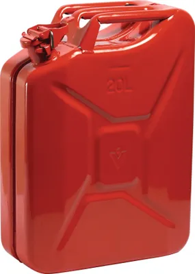 Produktbild von Kraftstoffkanister 20l Feuerrot RAL 3000 Stahlbl.0,9mm L345xB165xH470mm VALPRO