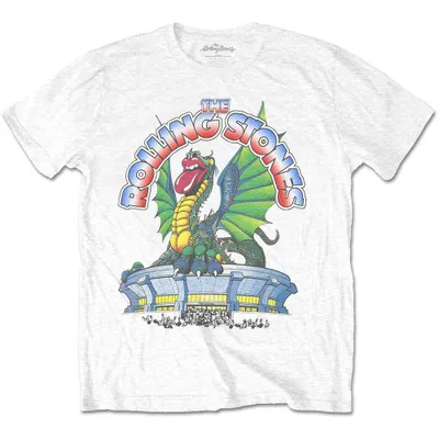 Zdjęcie produktu dla The Rolling Stones 81 Tour Dragon (Back Print) White L Koszulka