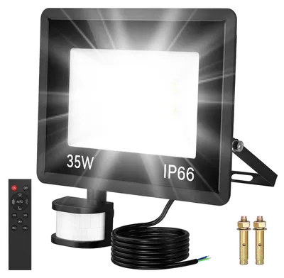 LED-Strahler 35 W, 5500 lm, 6500 K, IP66, Bewegungsmelder