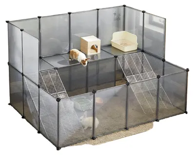 Obrázek produktu pro Domácí klec pro malá zvířata – klec pro křečky a králíky – 143 x 108 x 92 cm