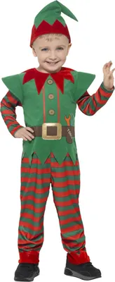 Immagine prodotto di Smiffys - Costume da elfo per bambini SM3493 (104) (rosso/verde)