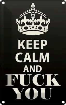Produktbild von vianmo Blechschild 18x12 cm Keep Calm and fuck you Yoga