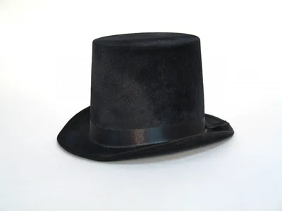 Produktbild von Filzzylinder mit Samtüberzug schwarz Karneval Fasching