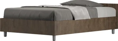 Produktbild von ITYHOME - Bett ohne Lattenrost 120x200 Nussbaum Nuamo