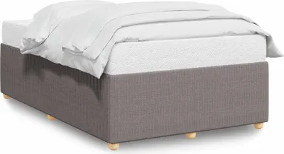 Zdjęcie produktu dla vidaXL Rama łóżka bez materaca Taupe 120x190 cm tkanina