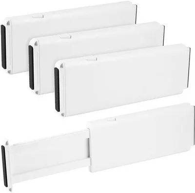 Obrázek produktu pro Nastavitelné organizéry do kufru, 4dílné, bílé, 27,5–44 cm
