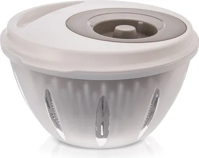 Produktbild von Orion | Salatschleuder - 4,5 l - Transparent/Beige - Handbetriebene - Spülmaschinenfest - Robust