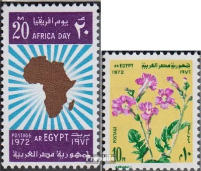 Produktbild von Briefmarken Ägypten 1972 Mi 1093,1113 (kompl.Ausg.) postfrisch Afrikatag
