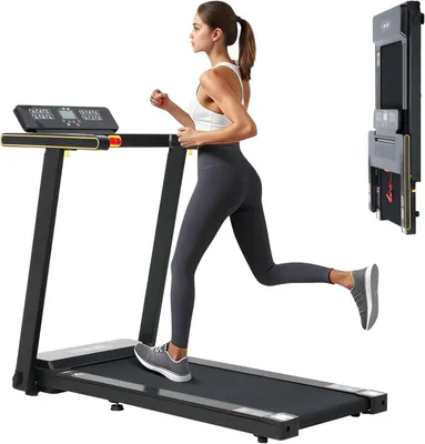 Productafbeelding van Loopband - Treadmill - Hardloopband - Wandelband - Fitnessband - Inklapbaar - Stille Motor - LCD-Display