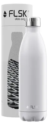 Edelstahl-Trinkflasche 750 ml, weiß, auslaufsicher, 18 h warm/24 h kalt